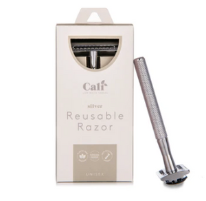 
            
                Load image into Gallery viewer, Caliwoods - Long-Handled Silver Razor
            
        